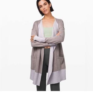 Lululemon Still Lotus wrap reversible cardigan sweater